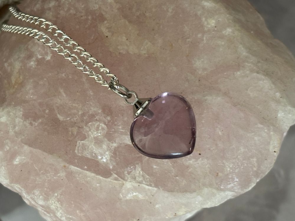 Amethyst Heart Necklace 